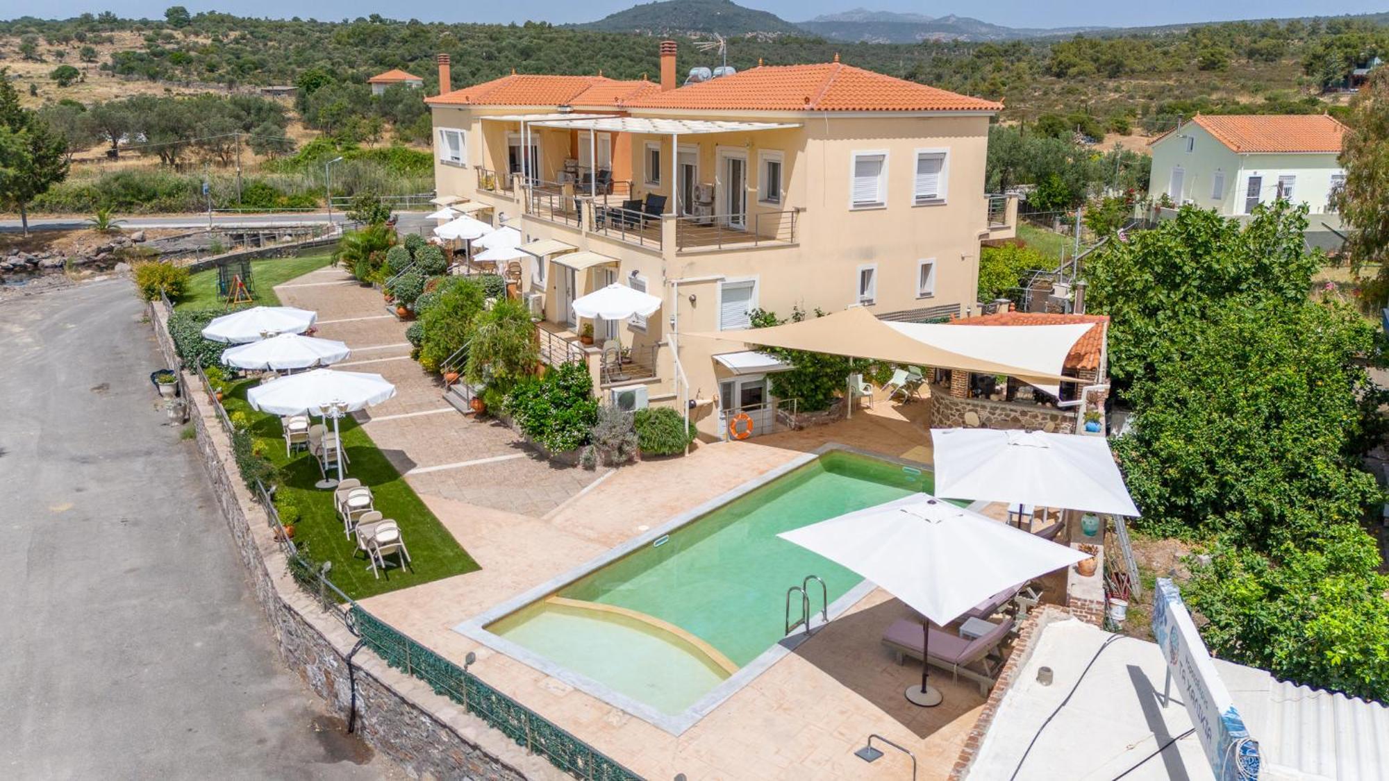 Palaiologou Panorama Apartments Mantamádos Dış mekan fotoğraf